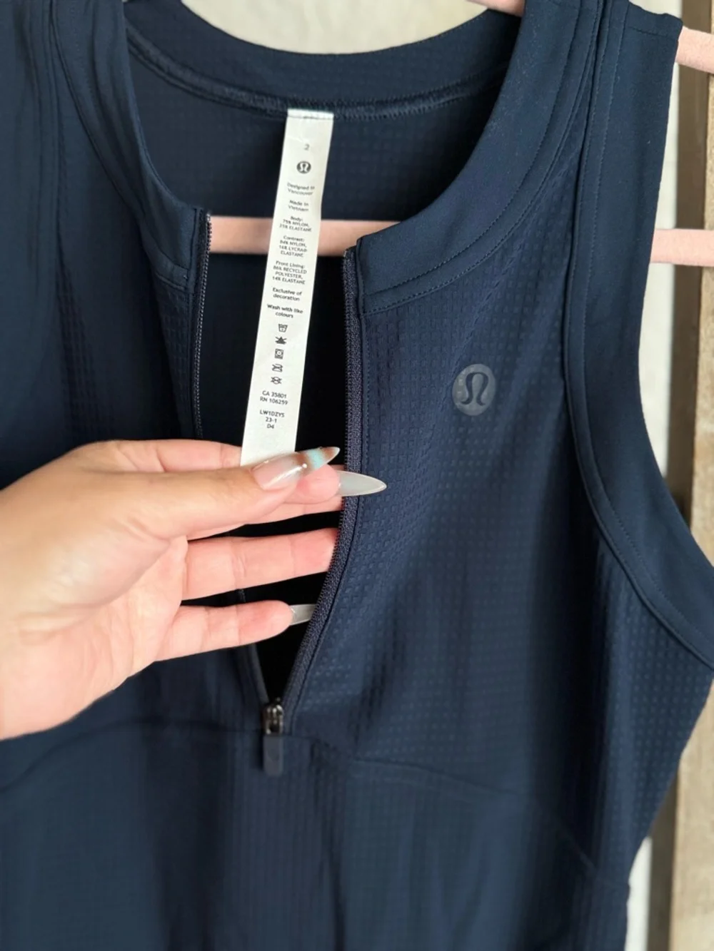 Grid-Texture Sleeveless Linerless Tennis Dress